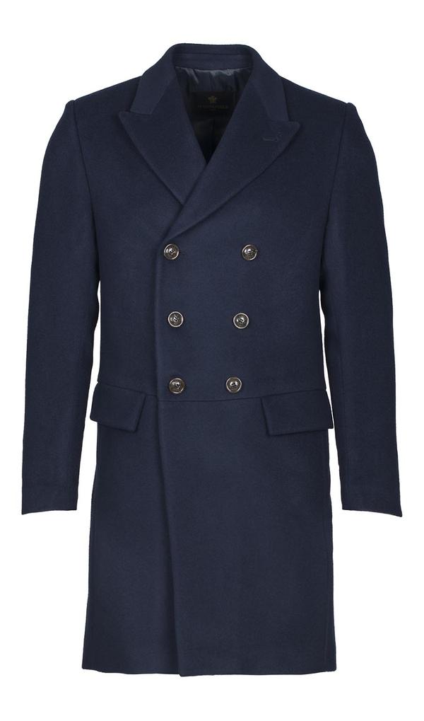 Coat double breasted wool cashmere